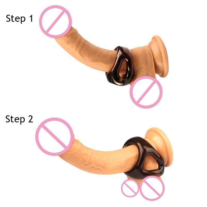 Soft Stretchy Dual Penis Cock Ring and Ball Sling Stretcher Enhancer