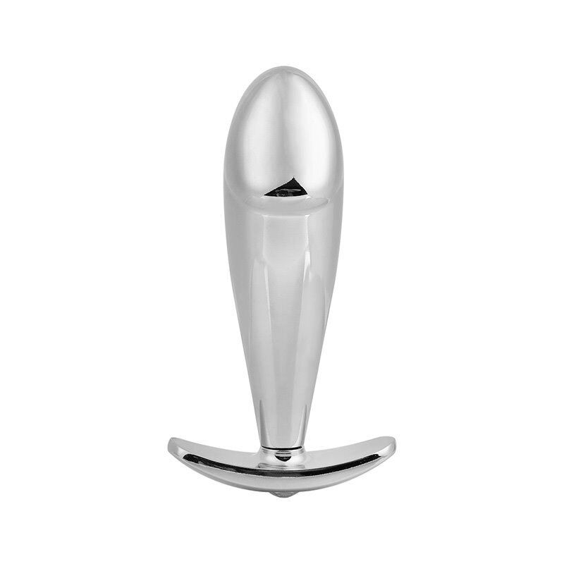 Stainless Steel Wearable Realistic Cock Head Anal Butt Plug Anal Trainer Sex Toy