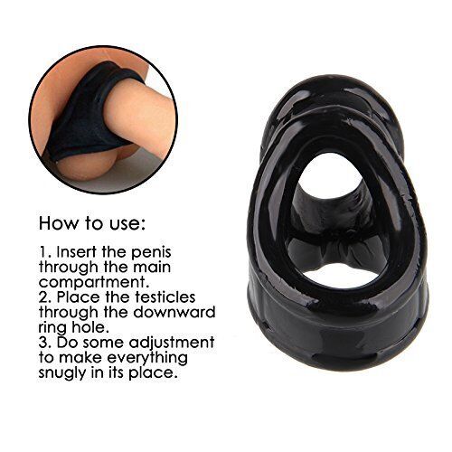 Penis Cock Ring Sling Cage Sleeve Ball Stretcher Erection Enhancer Sex-toys for