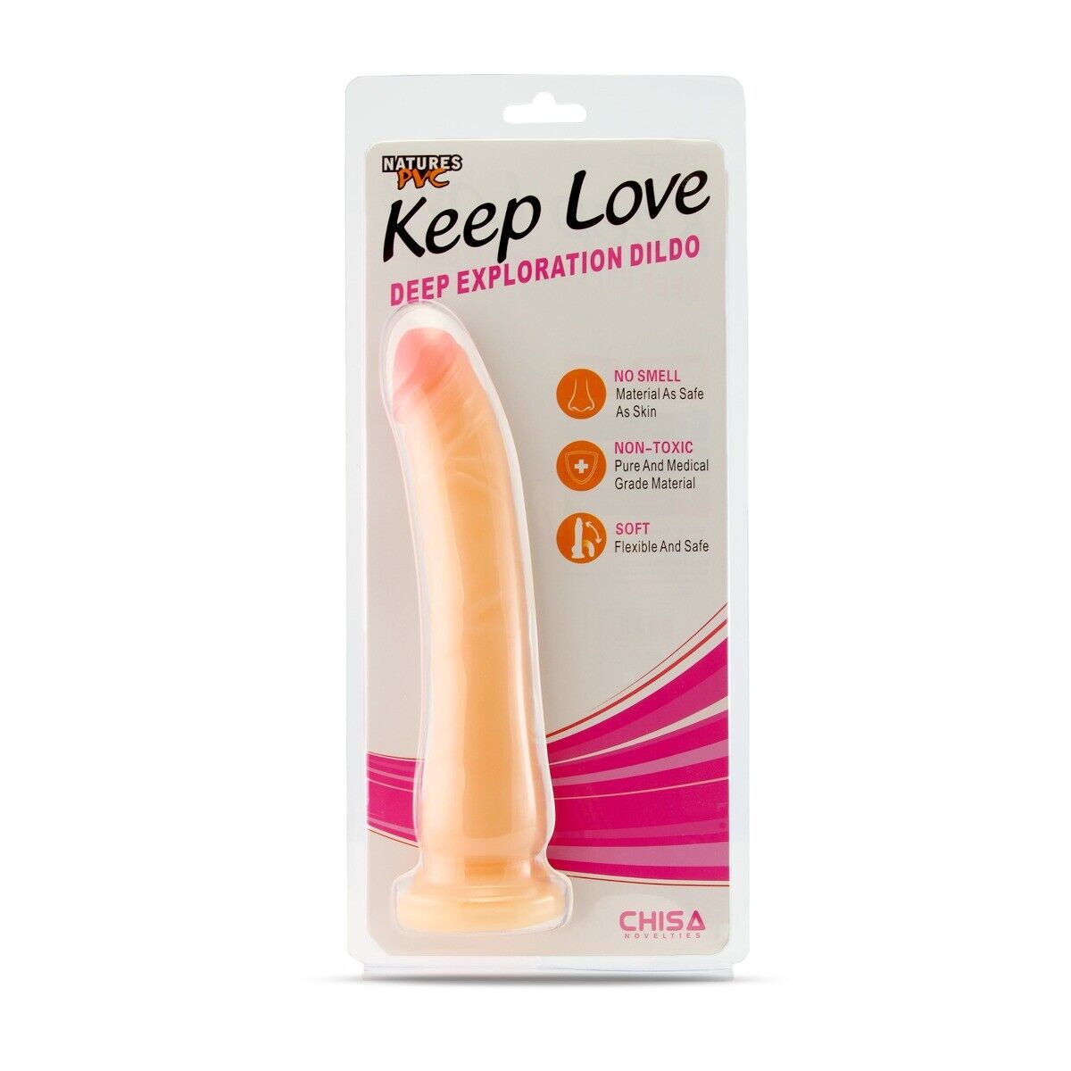 Soft Bendable 8.5" Realistic Anal G-spot Dildo Dong Hands-free Suction Cup