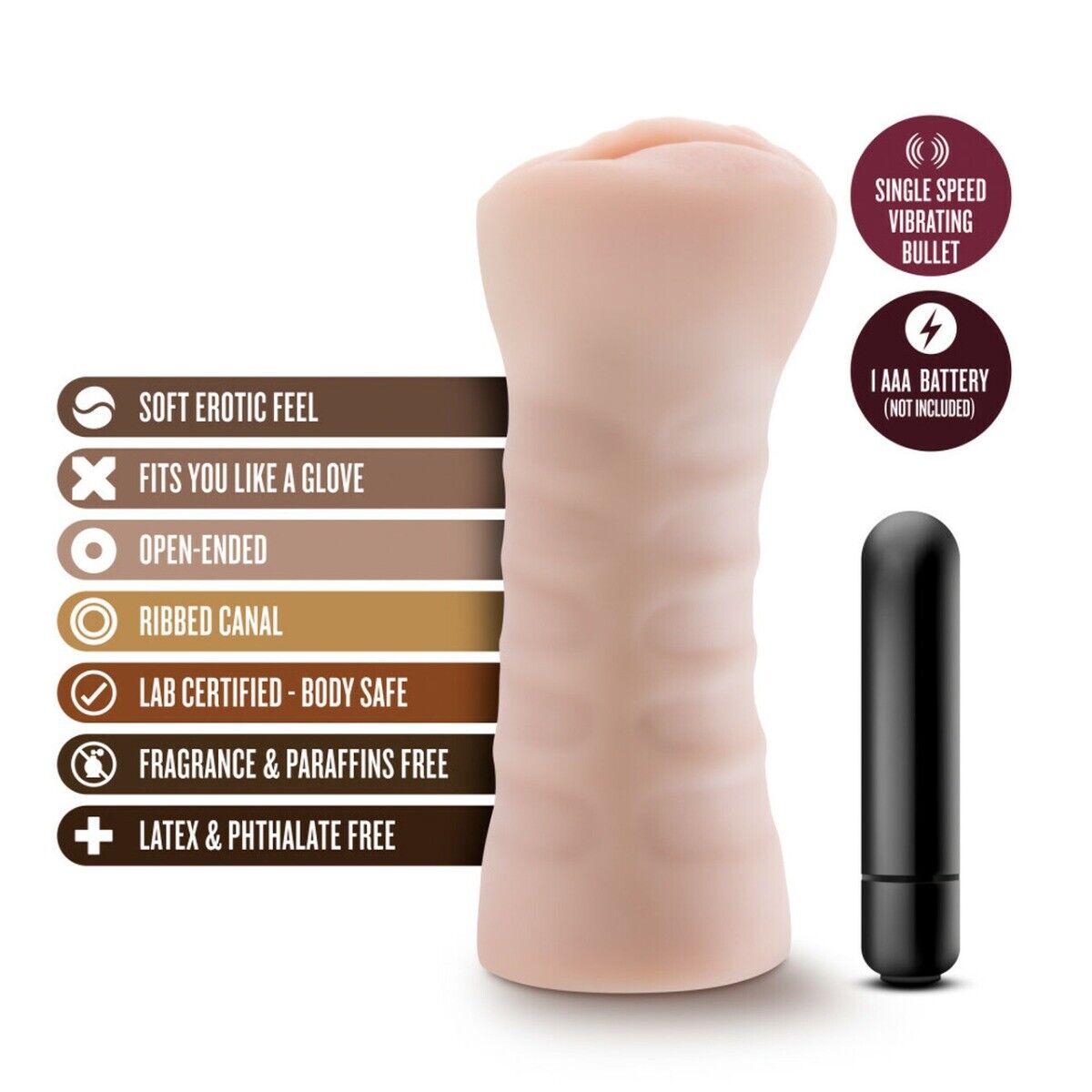 Vibrating Pocket Pussy Vagina Stroker Handjob Masturbator Sex Toys for Men