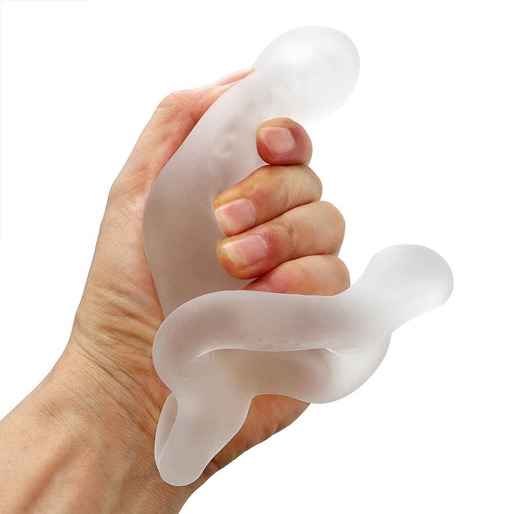 Stretchy Girth Enhancing Anal Penetration Penis Stroker Sleeve Hollow Butt Plug