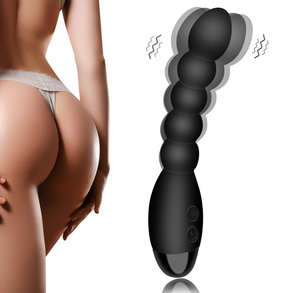 Silicone Rechargeable Vibrating Anal Beads Vibe Vibrator Anal Sex Toys