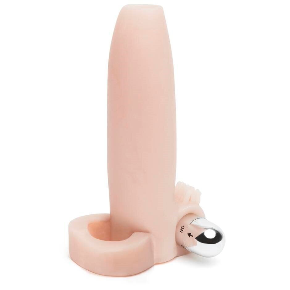 RealFeel Vibrating Cock Sleeve Sheath Penis Extension Girth Enhancer + Ball Loop