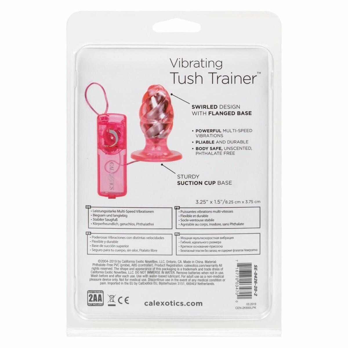 Pink Vibrating Jelly Anal Trainer Butt Plug Anal Play Sex Toy Vibe Vibrator