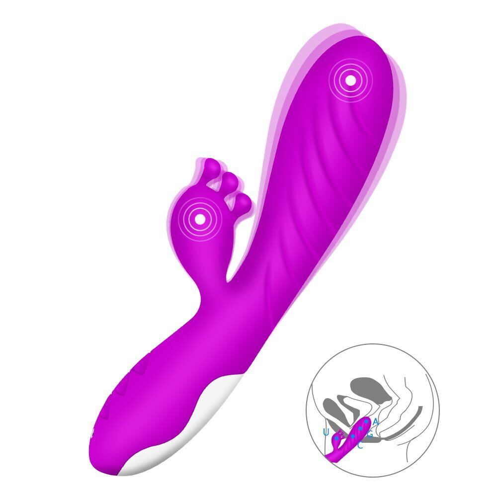 Silicone Rechargeable Clit G-spot Rabbit Vibrator Sex-toys for Women Couples