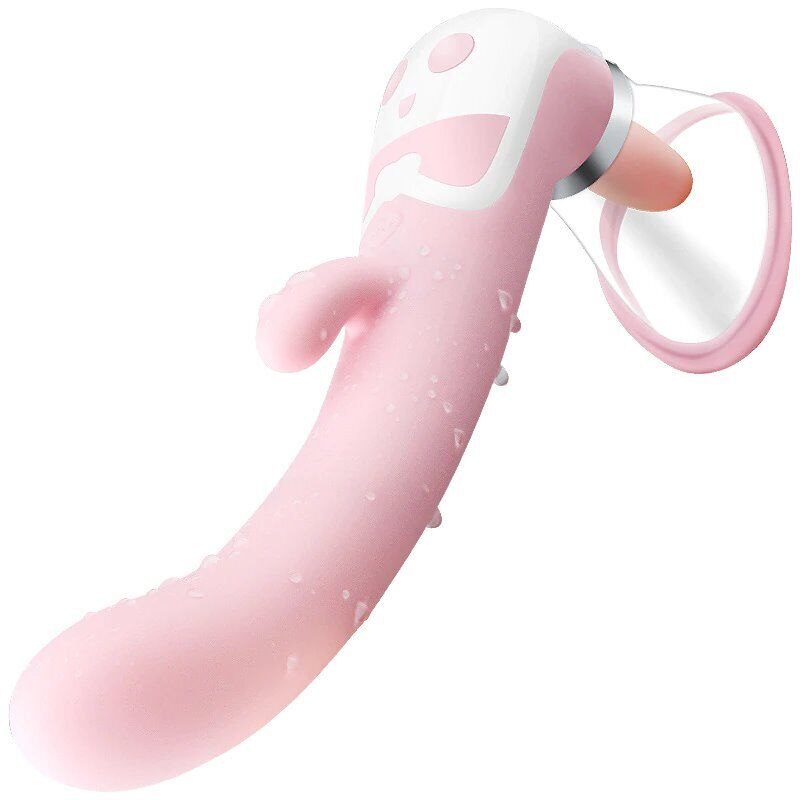 Automatic Tongue Oral Sex Clit Nipple Vaginal Pussy Pump Sucker G-spot Vibrator