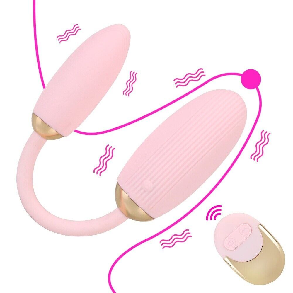 Wireless Remote Control Vaginal Anal Double Egg Bullet Vibe Vibrator DP Sex Toy