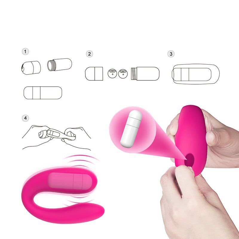 U Shape Clit Vibrator Stimulator Wearable During Sex Toys for Couples Women