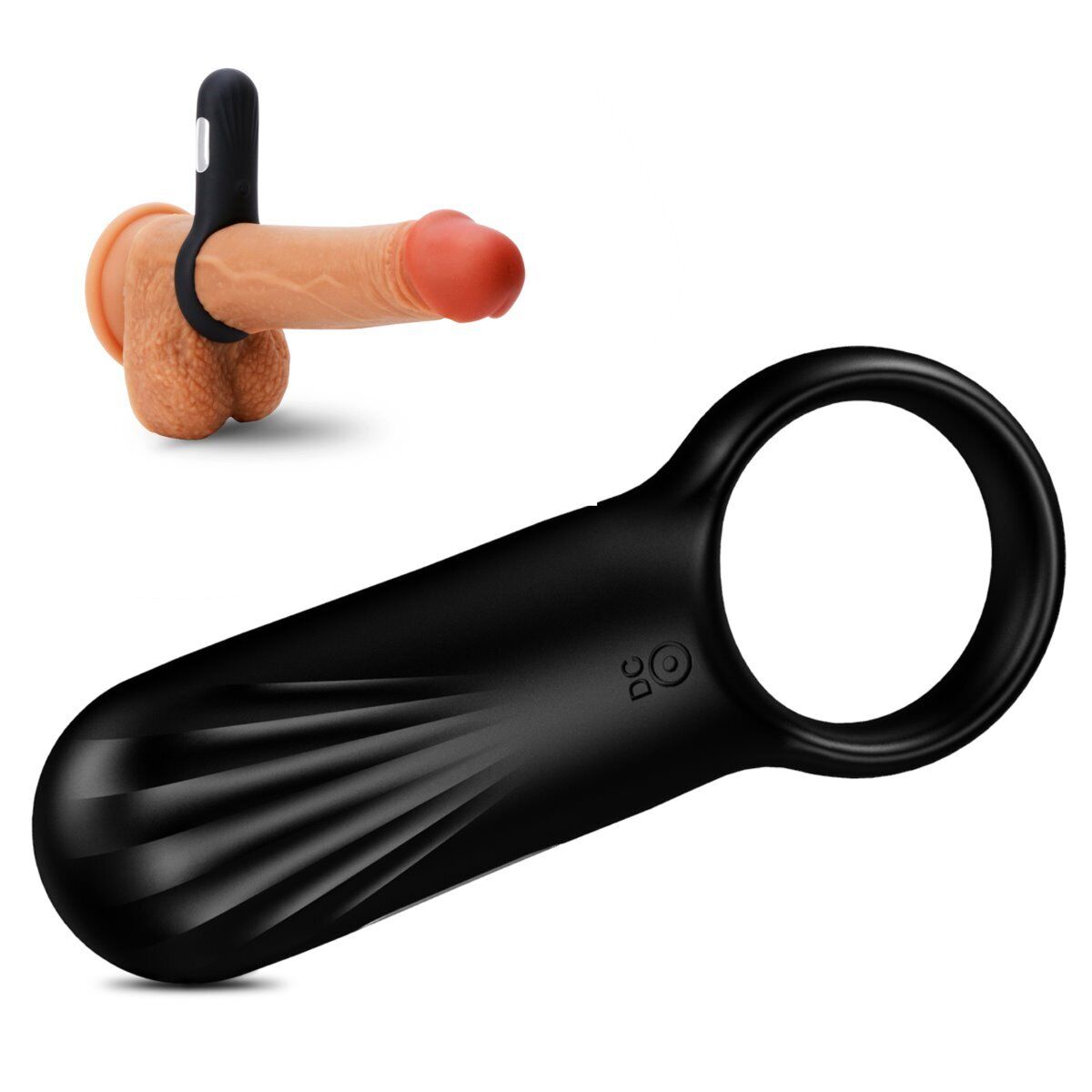 Rechargeable Vibrating Penis Cock Ring Prolong Delay Sex Toys for Men Couples