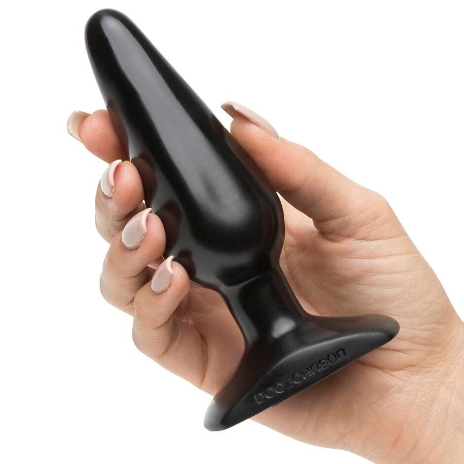 Doc Johnson Black Classic Medium Butt Plug Anal Dildo Sex Toy Trainer