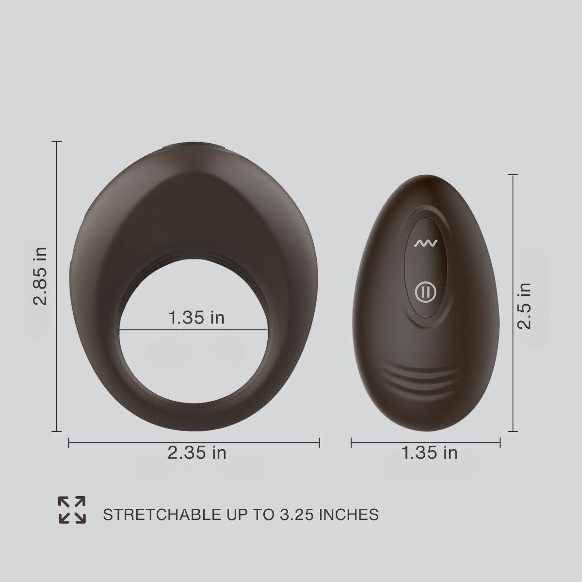 Wireless Remote Control Vibrating Silicone Penis Enhancer Cock Ring