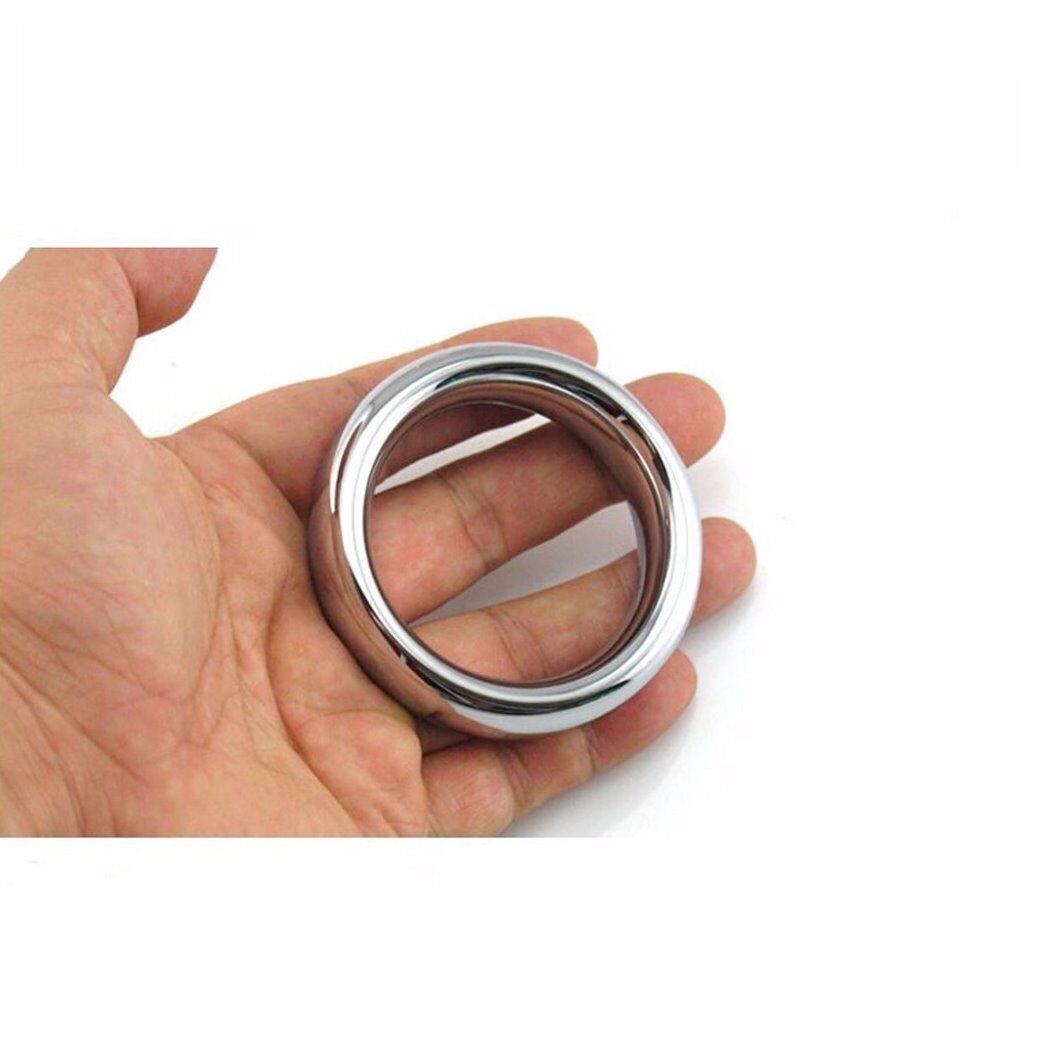 1.55" Heavy Duty Stainless Steel Metal Silver Cock Ring Penis Enhancer Band