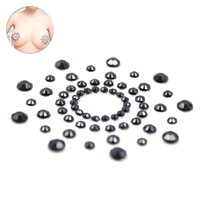 Sexy Self Adhesive Rhinestone Breast Nipple Pasties Sticker Cover Body Jewelry