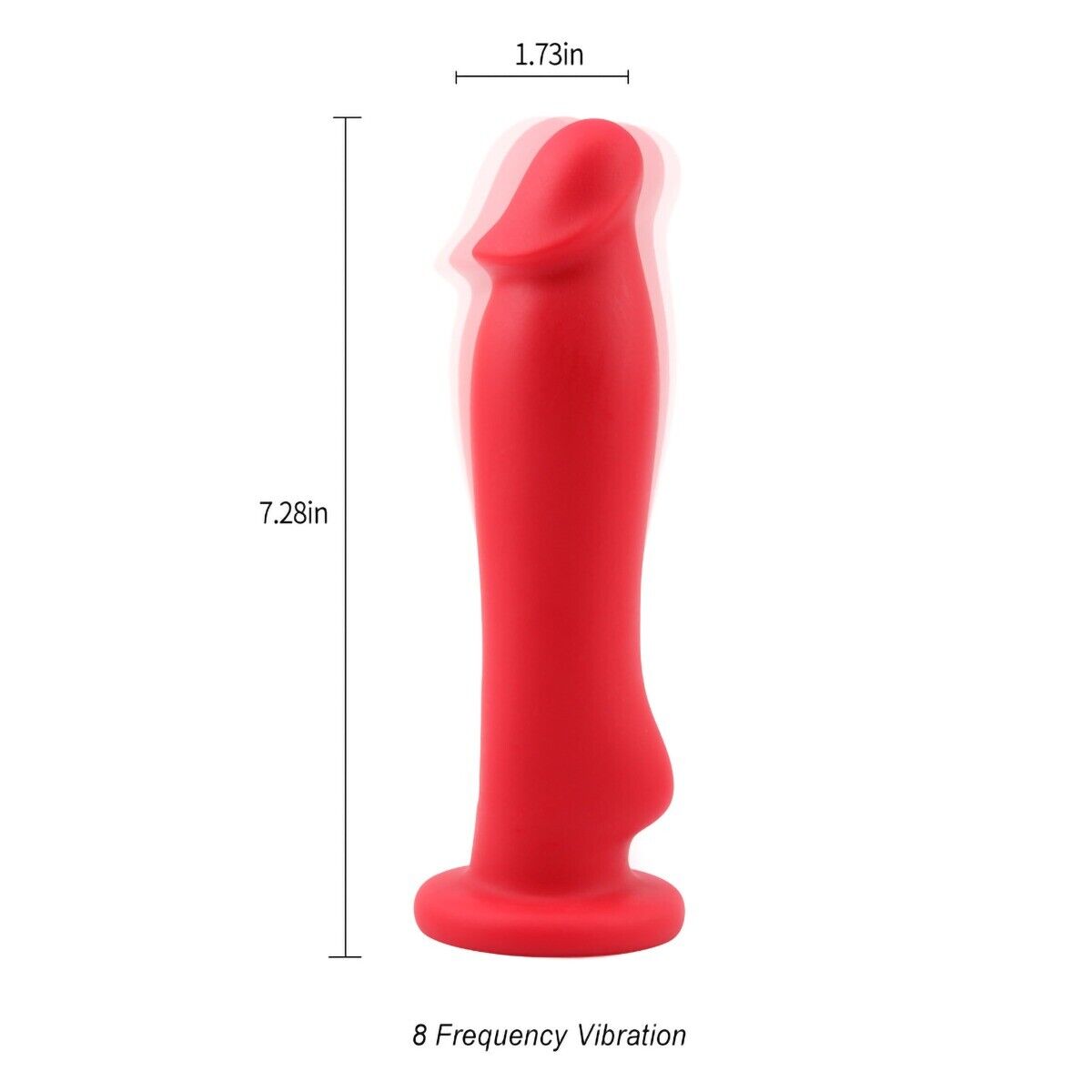 Liquid Silicone Soft Anal G-spot Vibrating Dildo Dong Vibrator Suction Cup