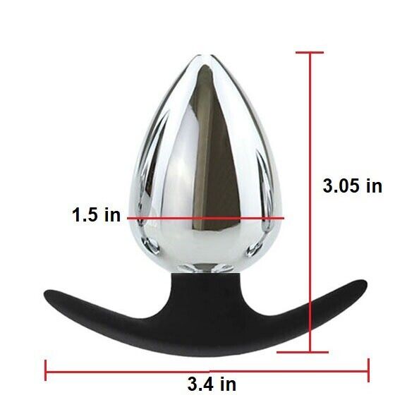 Wearable Metal Silicone Butt Plug Anal Plug Ass Stretcher Dildo Sex Toys