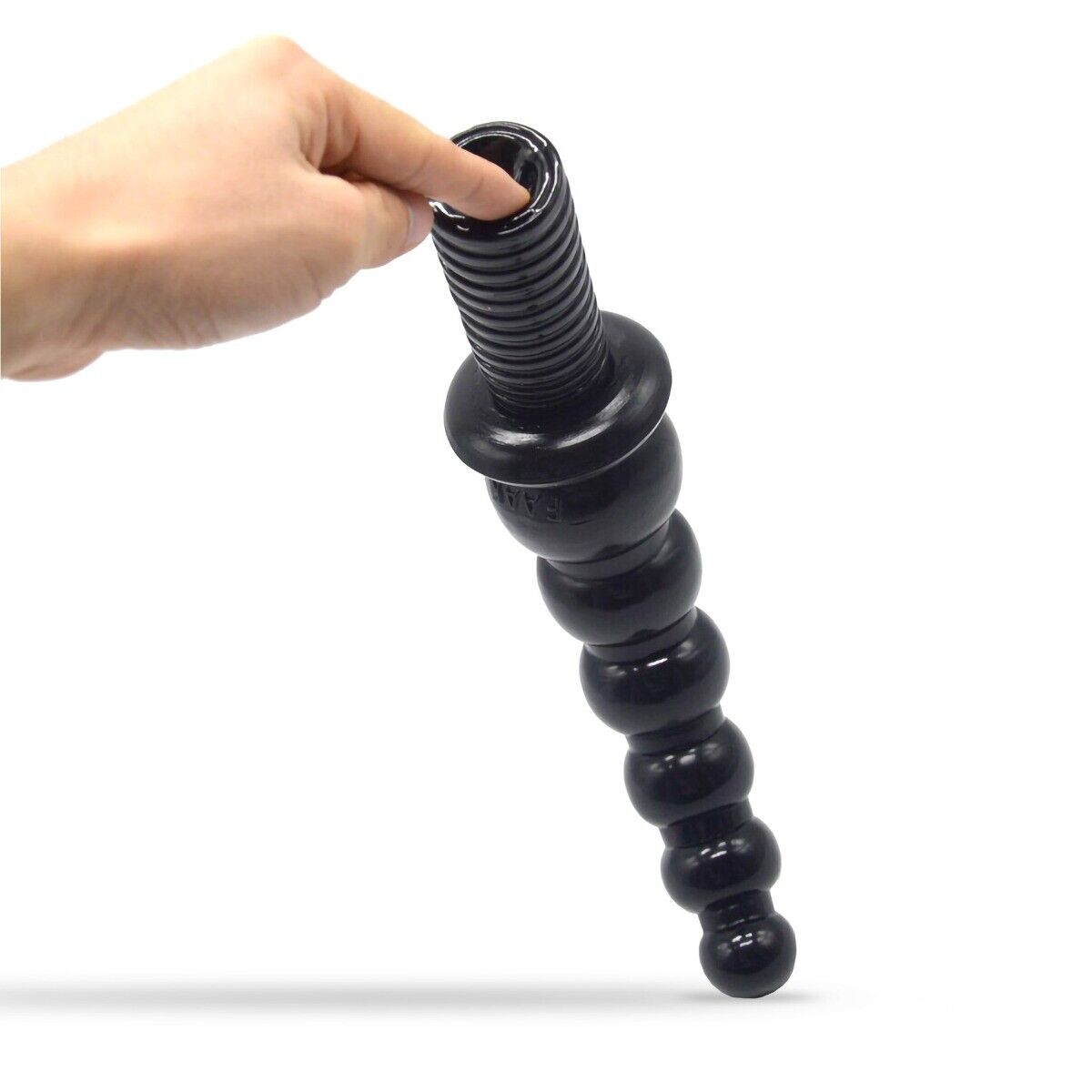 14" Bendable Beaded Anal Dildo Dong Probe Beads Butt Plug with Handle