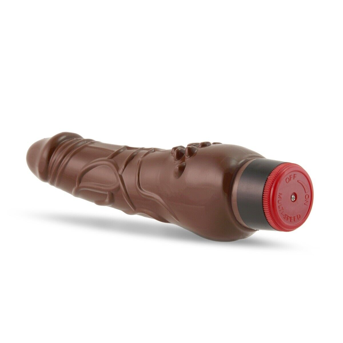 7.8" Vibrating Chocolate Cock Vibe Realistic G-spot Anal Dildo Dong Vibrator