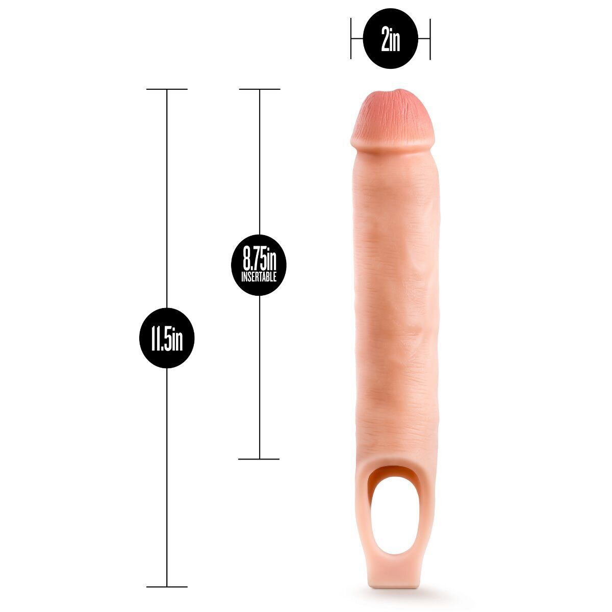 11.5 Inch Cock Sheath Male Penis Extension Extender Girth Enhancer Enlarger