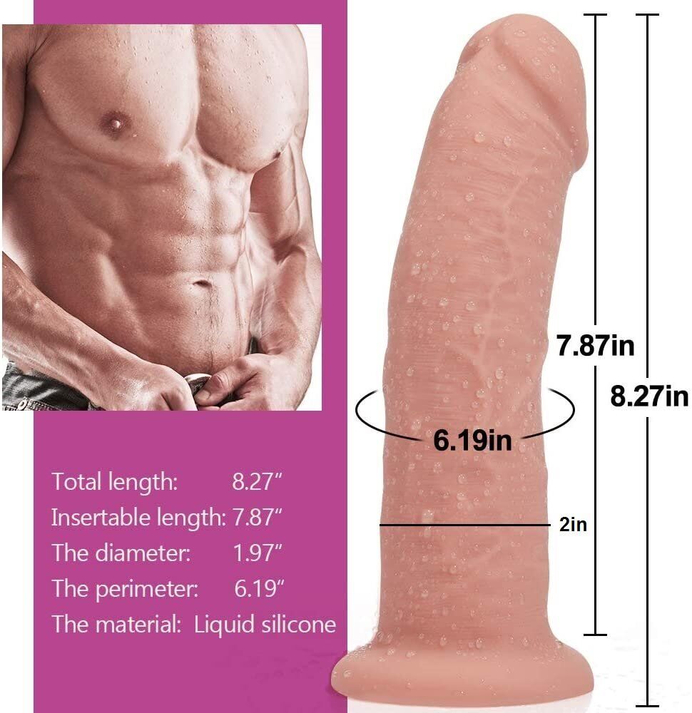 Huge Extra Large XL Realistic Silicone G-spot Anal Dildo Dong Sex Toys