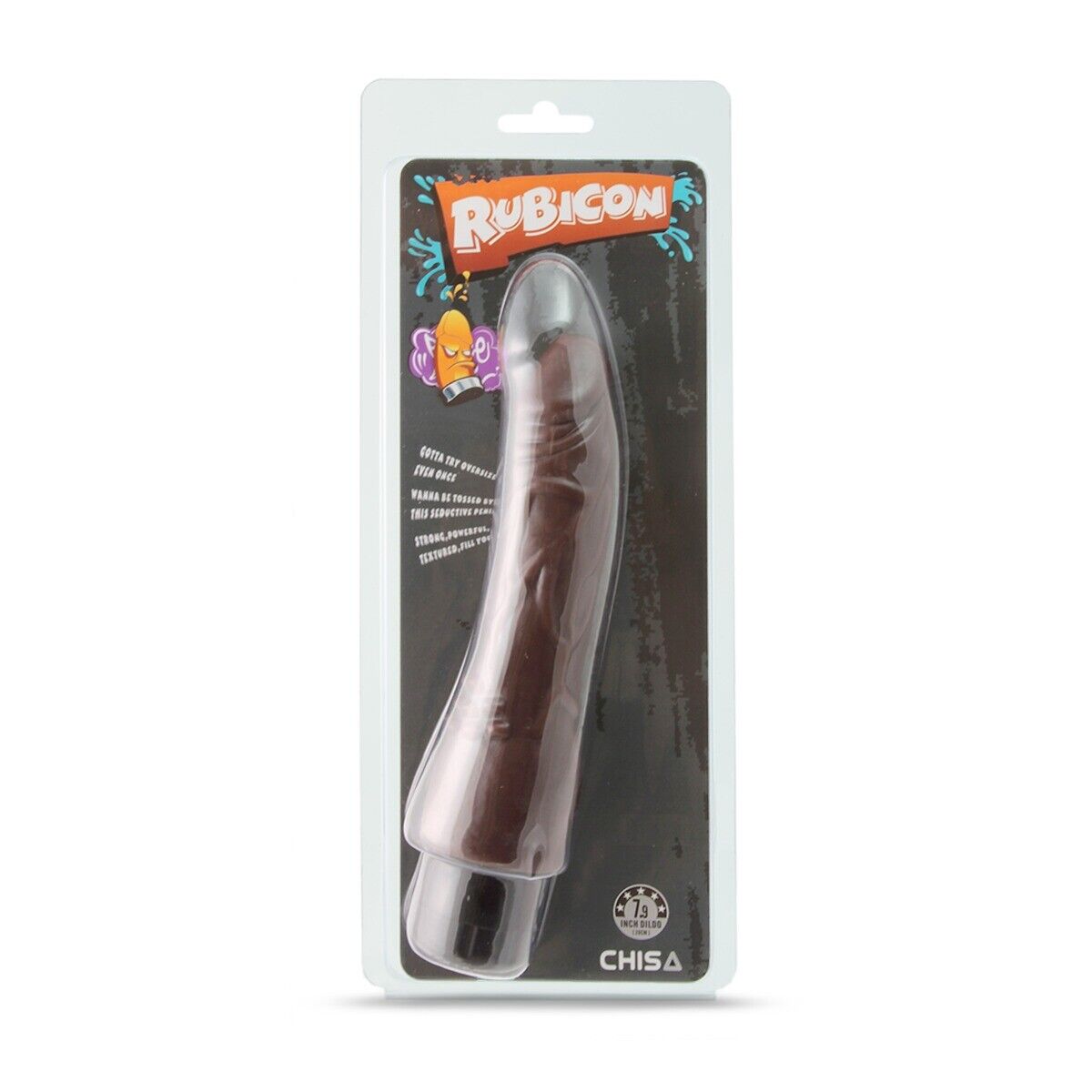 7.8" Vibrating Chocolate Cock Vibe Realistic G-spot Anal Dildo Dong Vibrator