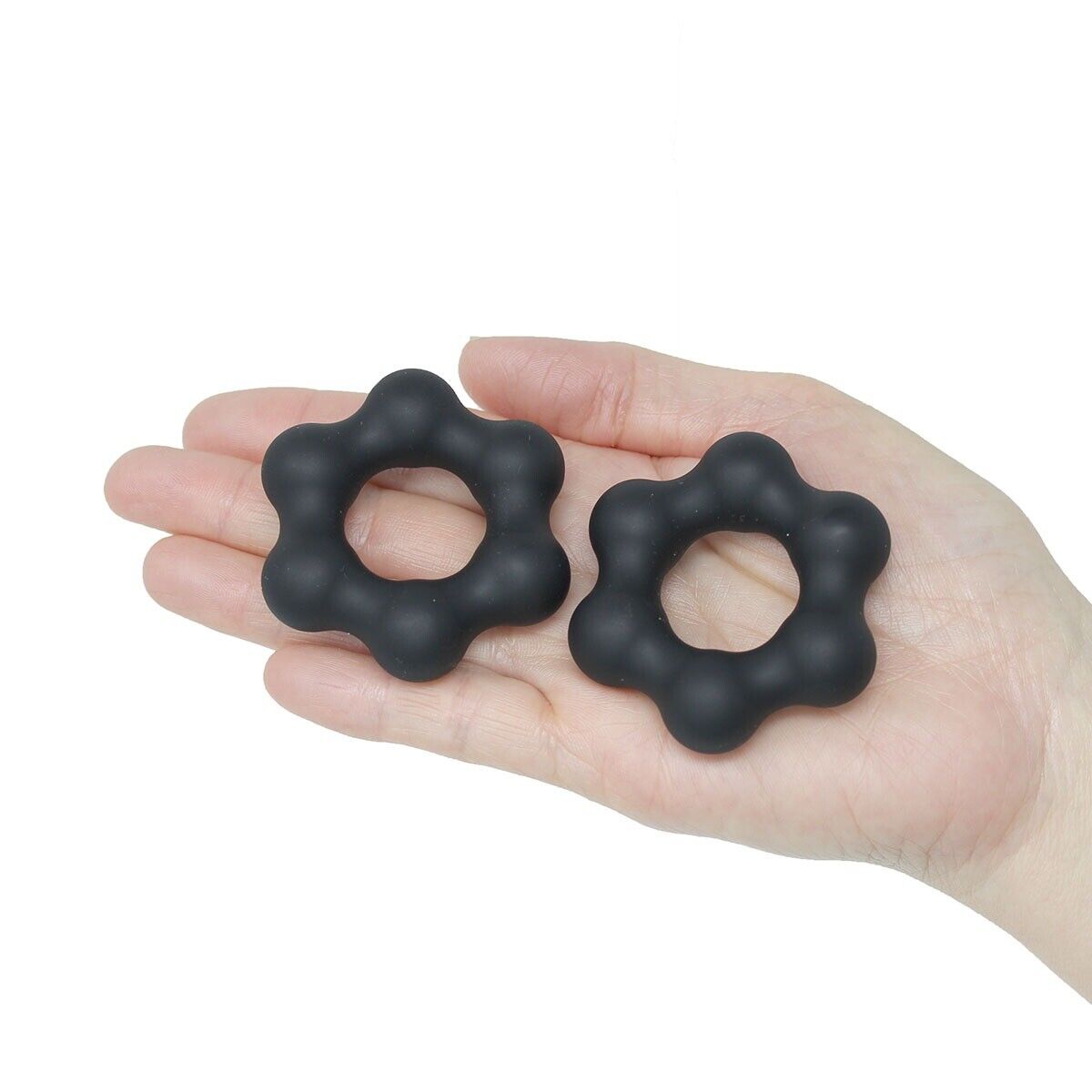 2 Stretchy Silicone Male Penis Enhancer Prolong Delay Sex Cock Ring for Men