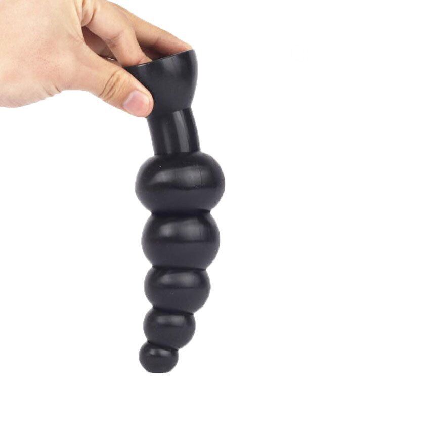 Soft Bendable Squeezable XL Extra Large Anal Butt Plug Beads Suction Cup