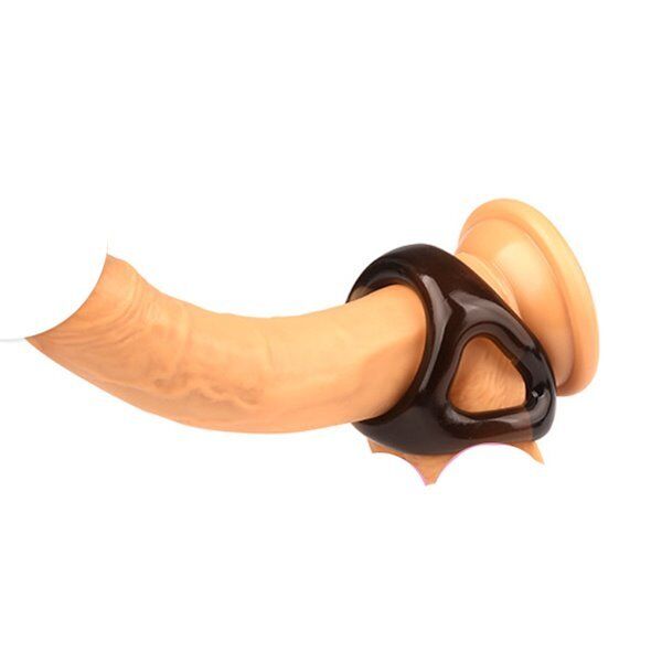 Soft Stretchy Dual Penis Cock Ring and Ball Sling Stretcher Enhancer