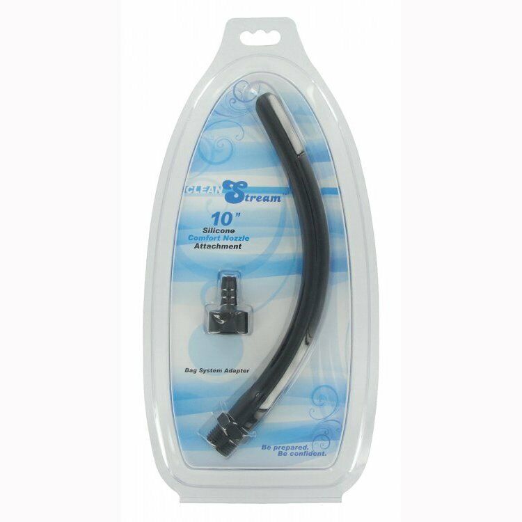 CleanStream 10" Silicone Comfort Nozzle Attachment for Bag Shower Enema Douche