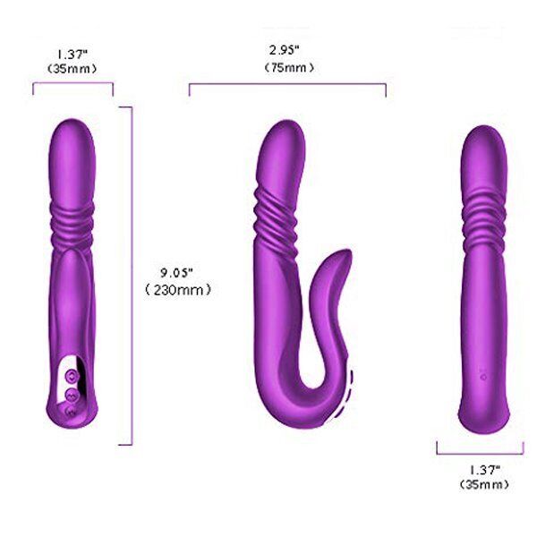 Double Ended Thrusting G-spot Anal Dildo Vibrator Sex-toys for Women Couples