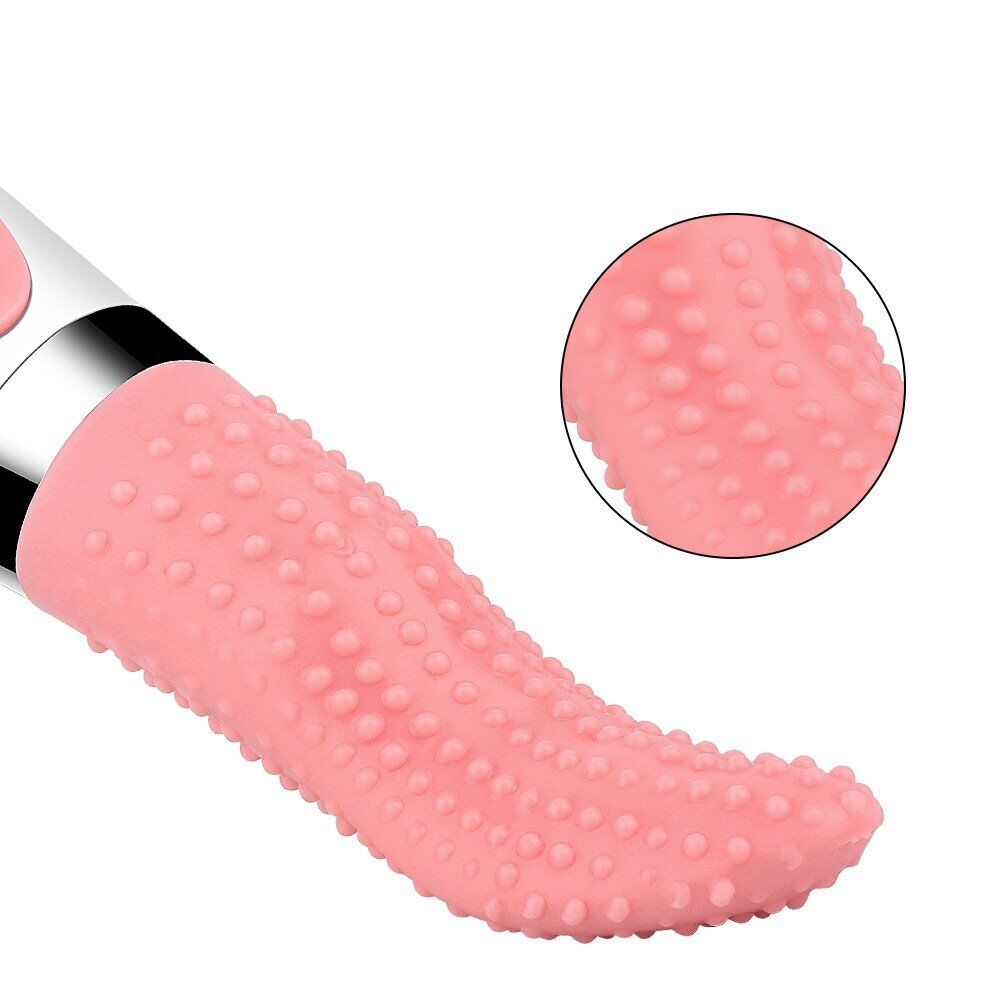 Licking Tongue Clit Nipple Vibrator Dual Bullet Vibe Sex-toys for Women Couples