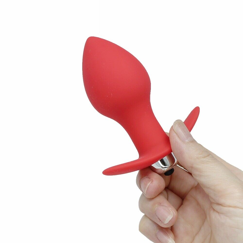 Silicone Vibrating Anal Butt Plug Vibrator Anal Trainer for Beginners Men Women