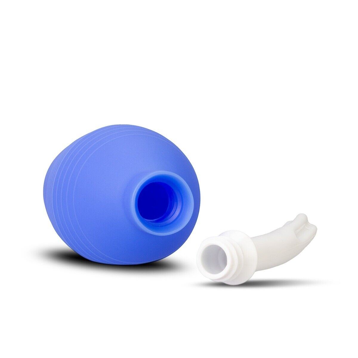 Blue Anal Douche Enema Bulb with Flexible Nozzle Anal Vaginal Cleansing System