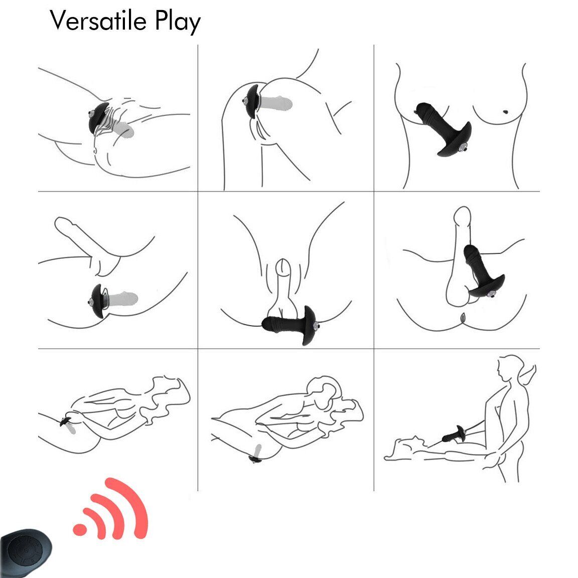 Rechargeable Wireless Remote Control Vibrating Wearable Anal Butt Plug Vibrator