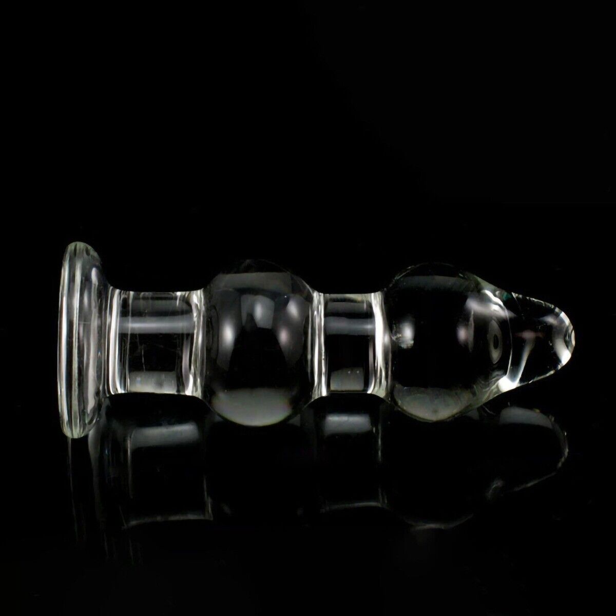 Glass Double Beaded Anal Butt Plug Dildo Beads Anal Stretching Training Sex Toys