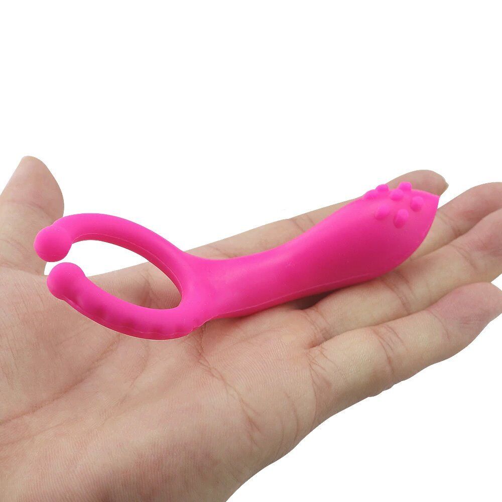 Wearable Vibrating Penis Clip Cock Ring G-spot Nipple Anal Vibe Couple Sex-toys