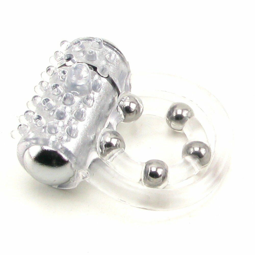 Maximus Vibrating Male Penis Erection Enhancement Cock Ring w/ 5 Stroker Beads