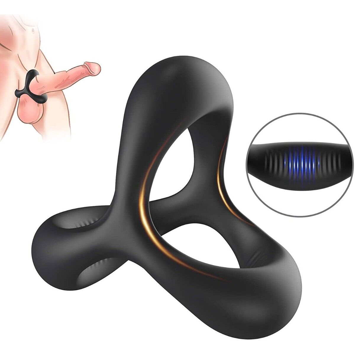 Soft Stretchy Silicone Penis Cock Ball Ring Enhancer Sex Toy for Men Couple