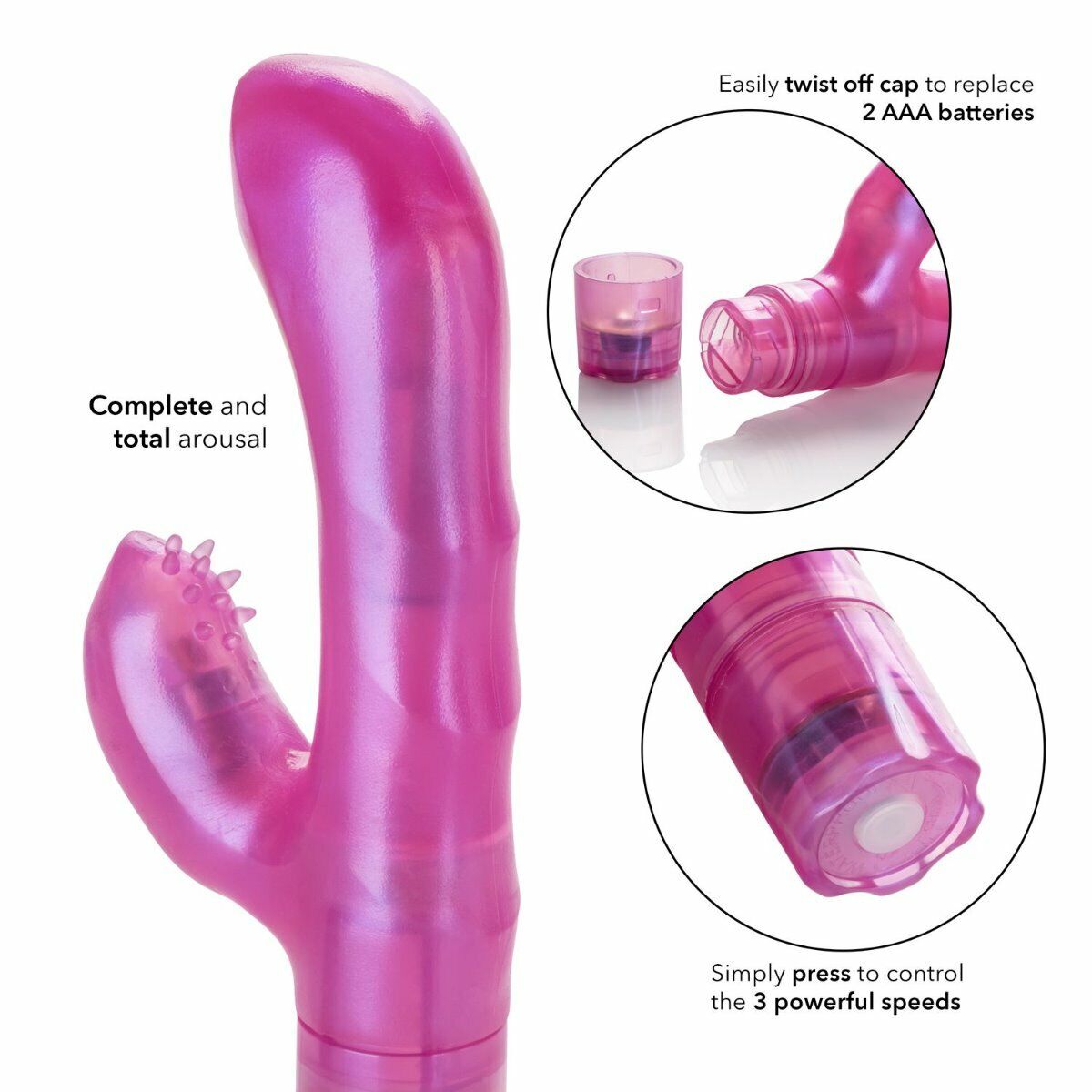 G-Kiss Vibrator Clit G-spot Dual Stimulator Vibe Sex-toys for Women