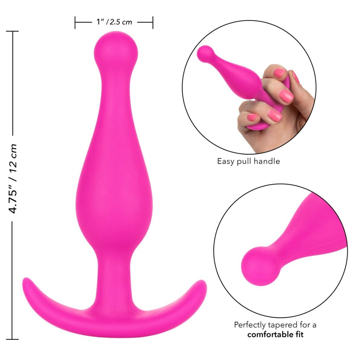 Flexible Bendable Slim Slender Silicone Beginner Anal Sex Toy Butt Plug Beads