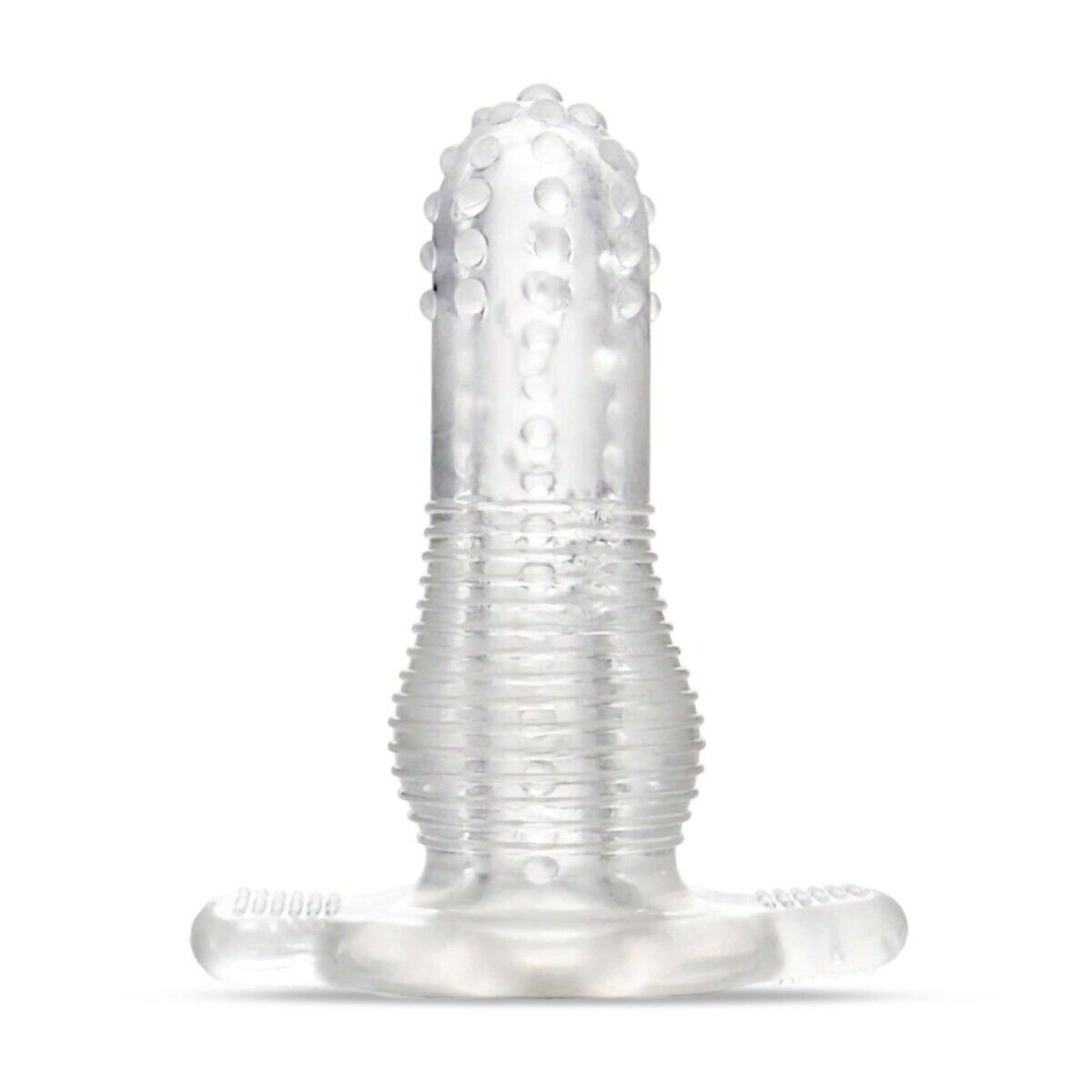 Stretchy Girth Enhancing Anal Penetration Penis Stroker Sleeve Hollow Butt Plug