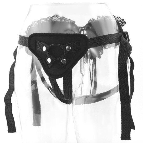 Laced Corset Style Universal Strap On Harness with Rubber O Ring Sex Toys