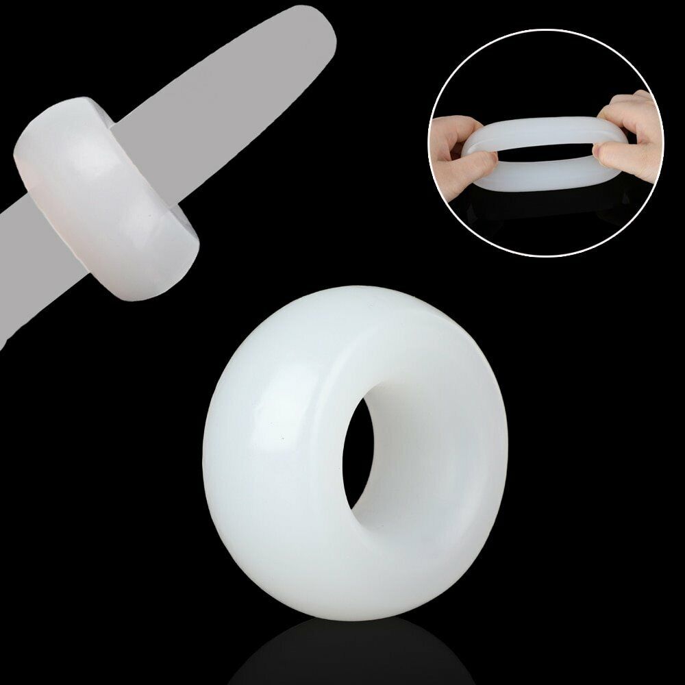 Thick Silicone Donut Penis Cock Ring Thrusting Buffer Bumper Stopper Ring