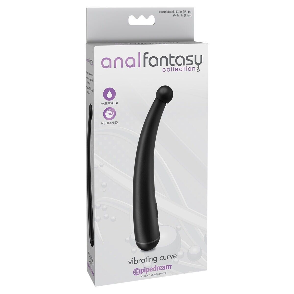 Vibrating Curve Slim Slender P-spot Anal Vibe Vibrator Prostate Massager Probe