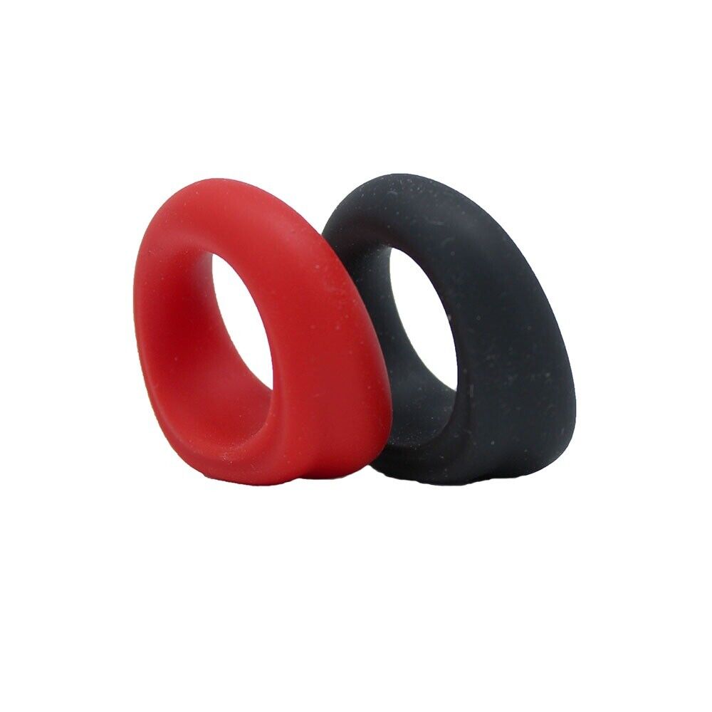 2pk Stretchy Silicone Male Penis Enhancer Prolong Delay Sex Cock Ring for Men