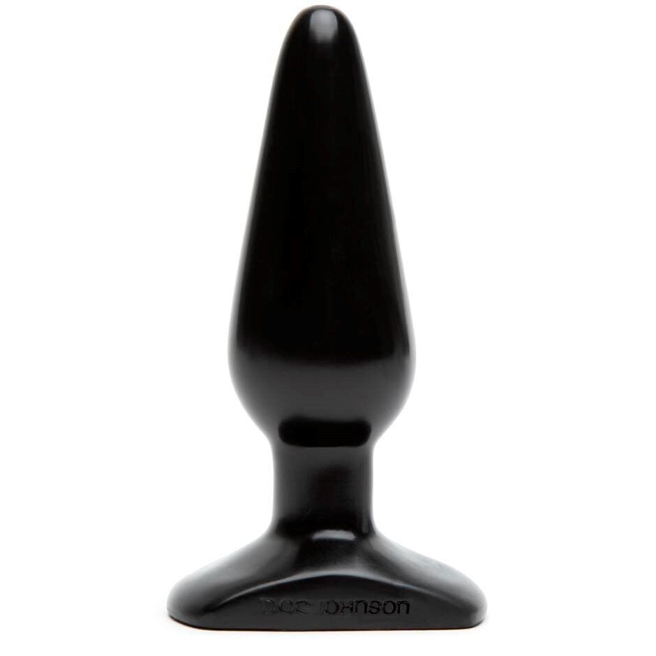 Doc Johnson Black Classic Medium Butt Plug Anal Dildo Sex Toy Trainer