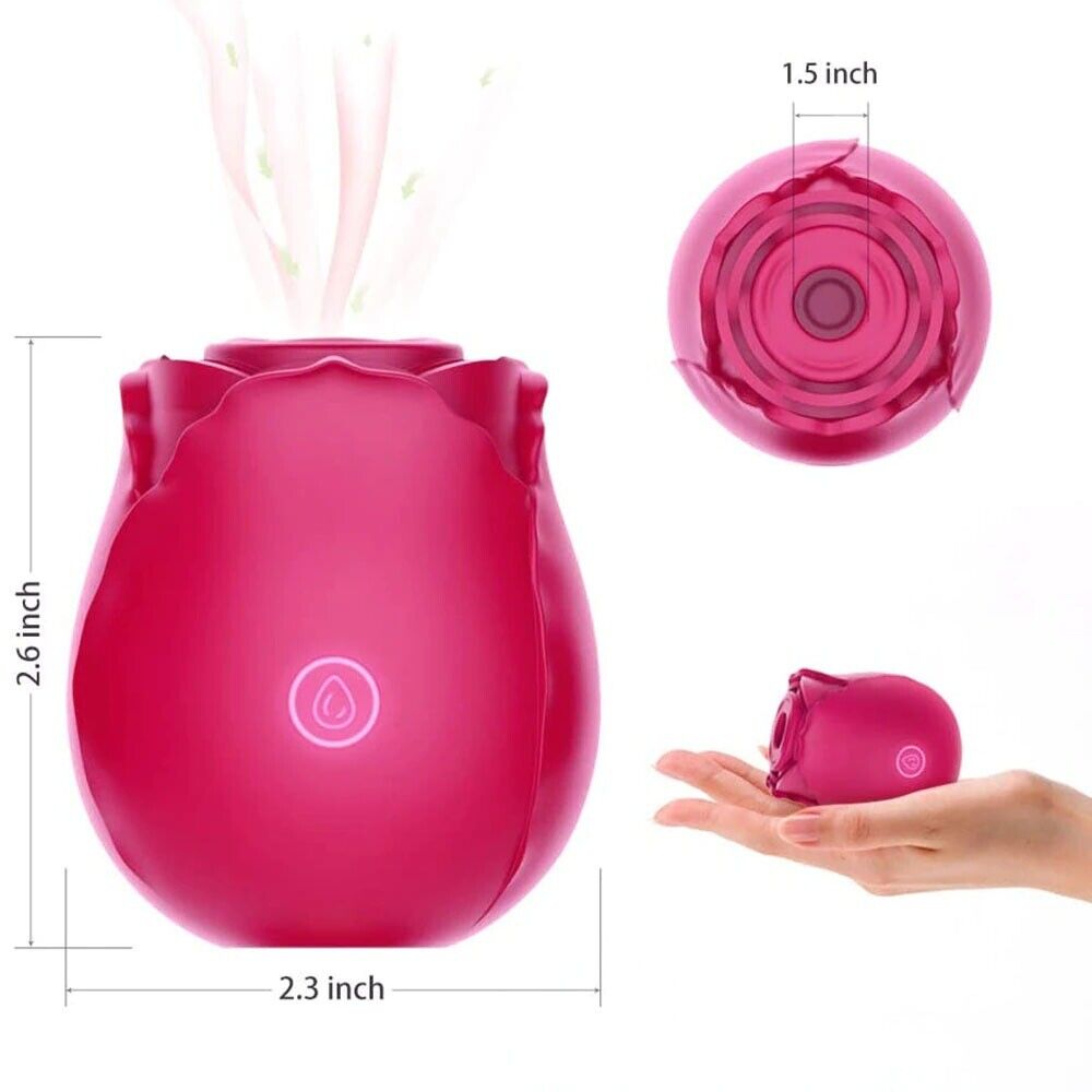 Sucking Rose Nipple Clitoral Vibrator Stimulator Oral Suction Sex Toys for Women