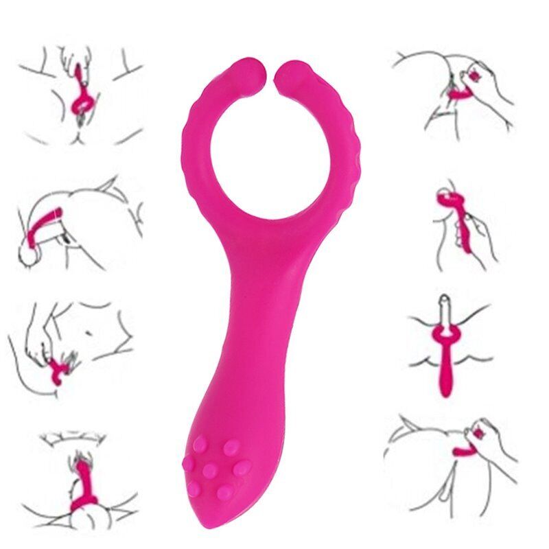 Wearable Vibrating Penis Clip Cock Ring G-spot Nipple Anal Vibe Couple Sex-toys