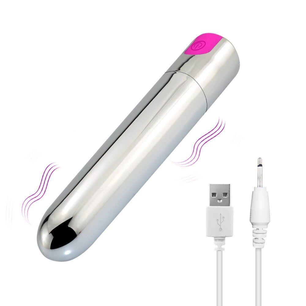 10 Speed Rechargeable Silver Bullet Vibrator Vibe Discreet Sex Toys for Women