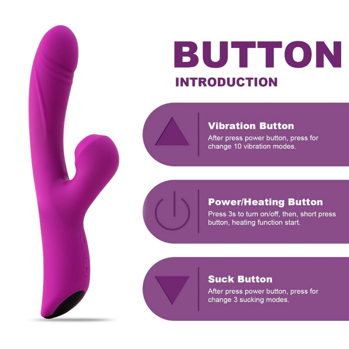 Rechargeable Clitoral Sucking Rabbit Vibrator Sex-toys for Women Couples